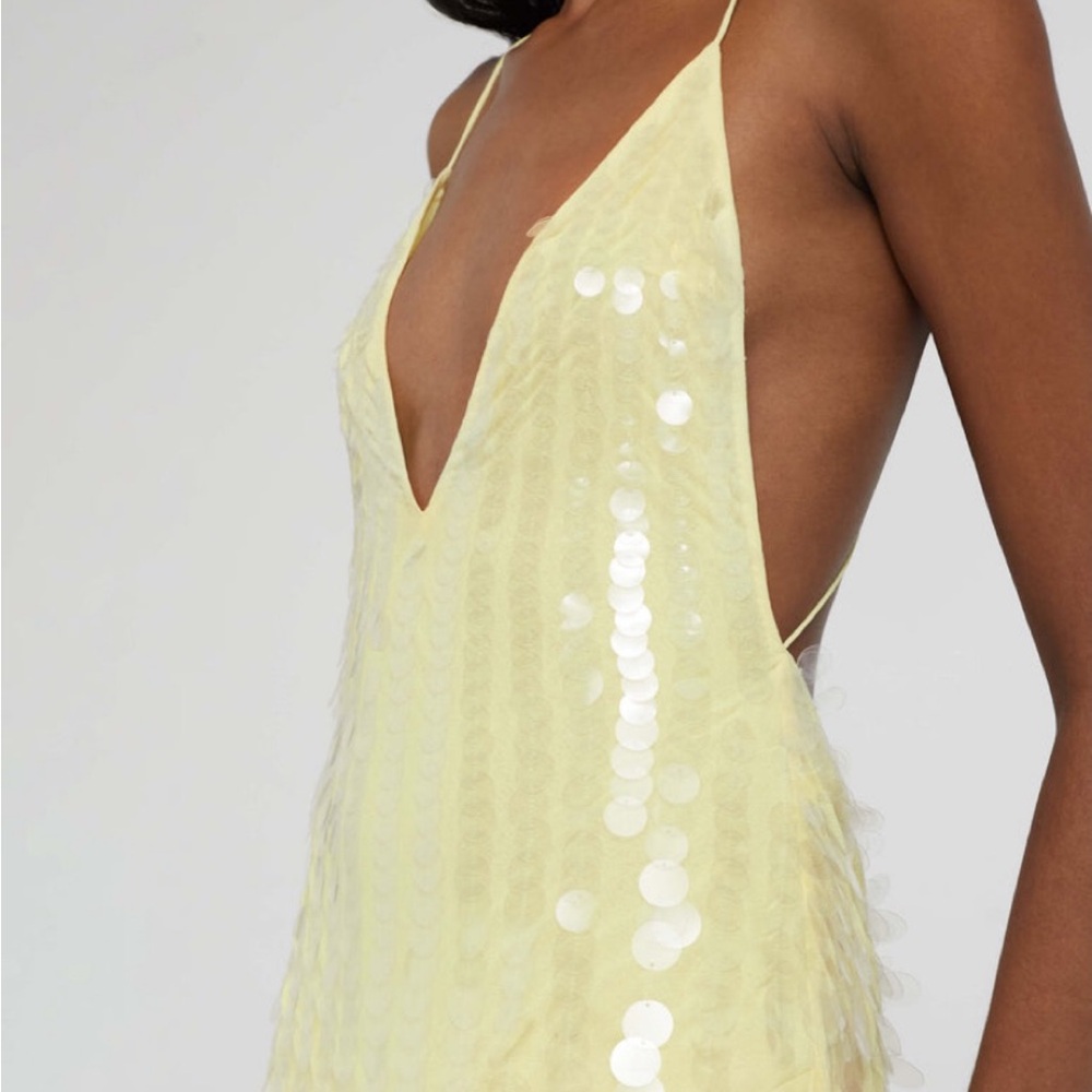 Rat & Boa Asteria Yellow Sequin Dress - Picture 2 of 7